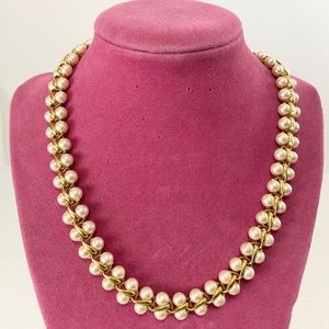 Napier 2 Strand Pearl Necklace Vintage Signed